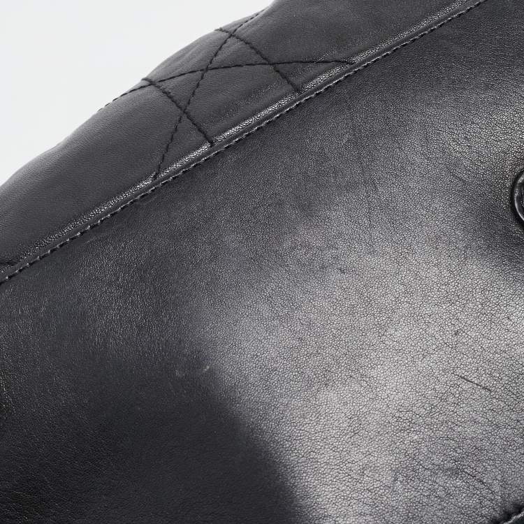 Pre Owned Dior Black Cannage Leather Le Trente Hobo