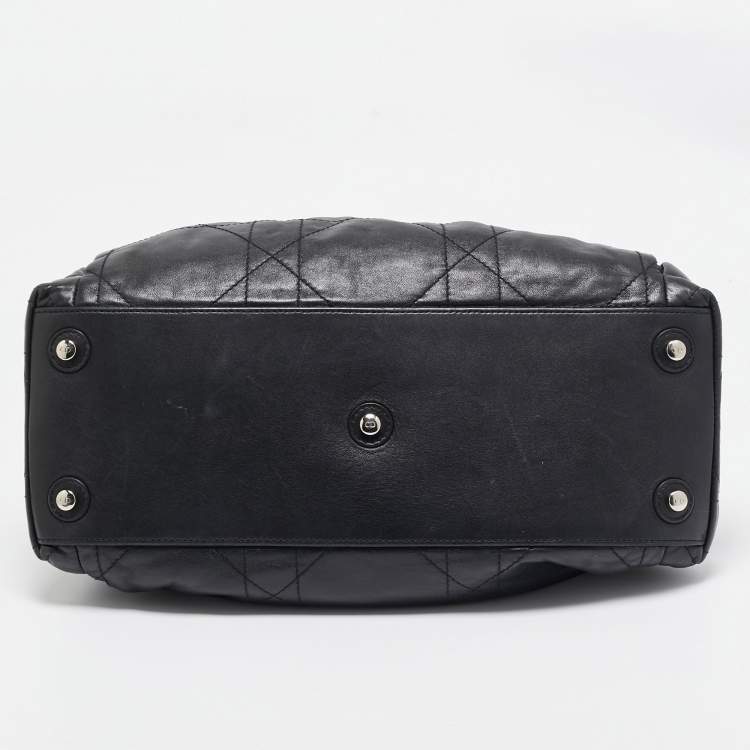 Pre Owned Dior Black Cannage Leather Le Trente Hobo