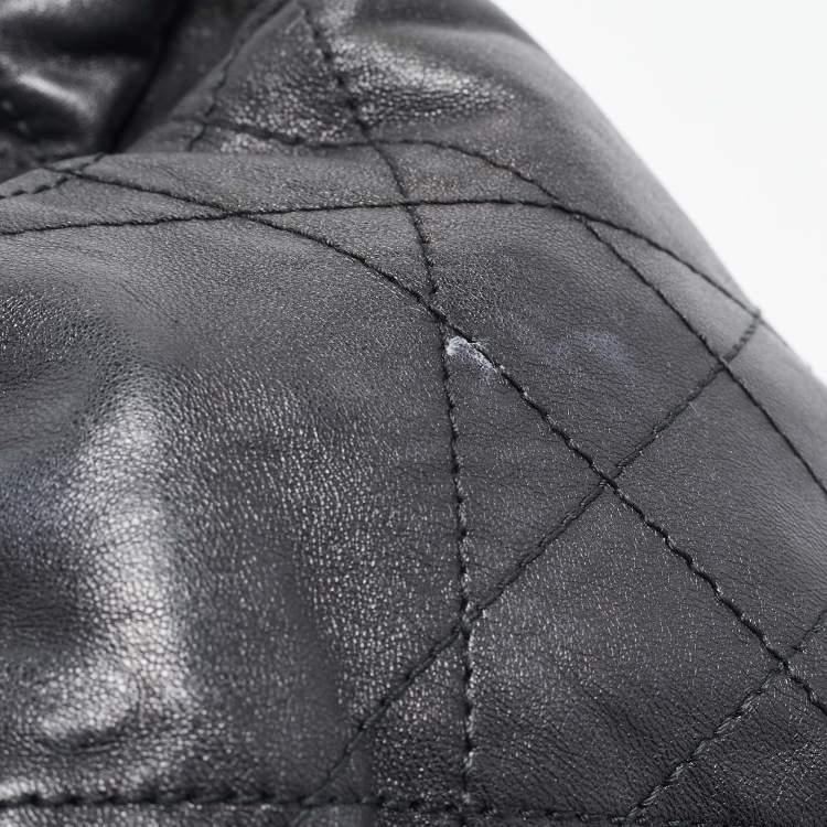 Pre Owned Dior Black Cannage Leather Le Trente Hobo