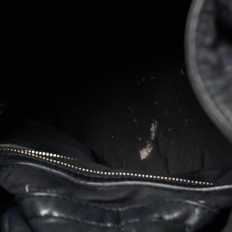 Pre Owned Dior Black Cannage Leather Le Trente Hobo