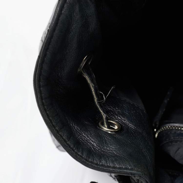 Pre Owned Dior Black Cannage Leather Le Trente Hobo