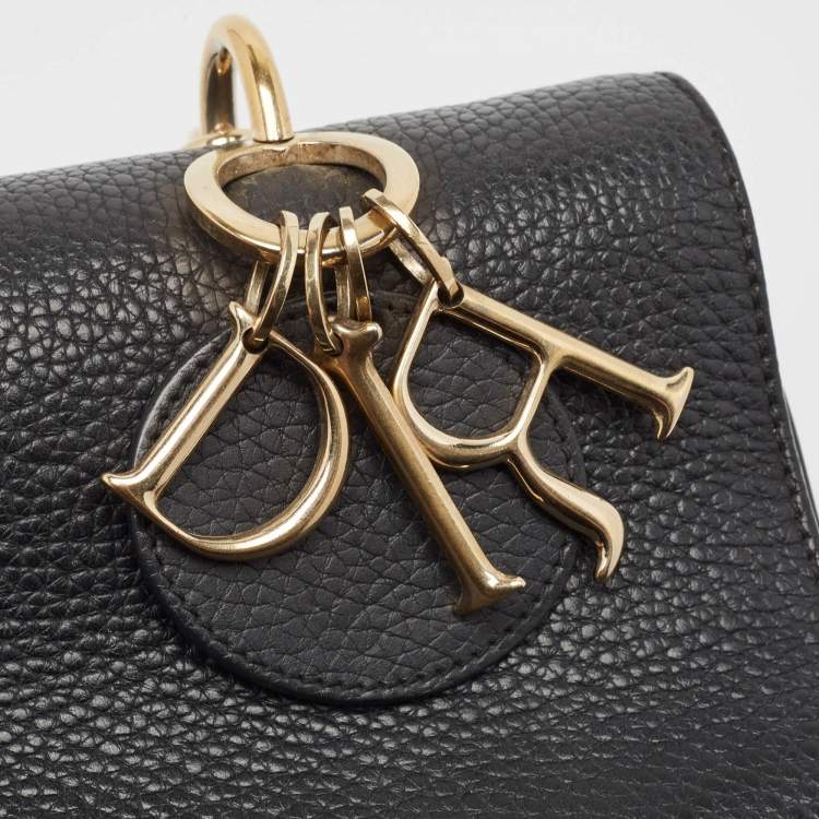Pre Owned Dior Black Leather Small Be Dior Flap Top Handle Bag