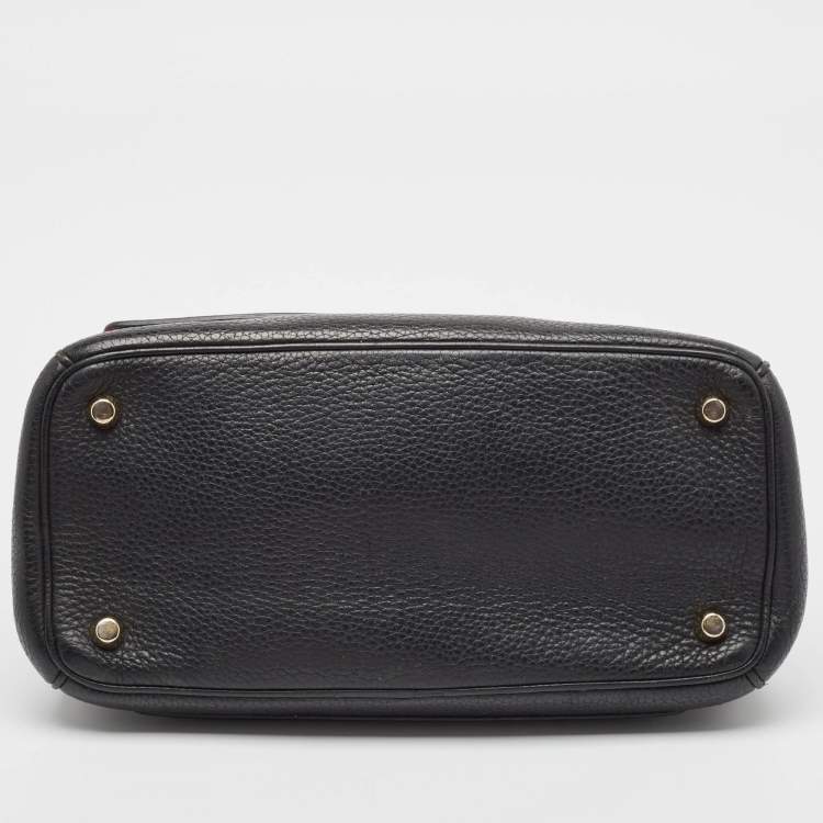 Pre Owned Dior Black Leather Small Be Dior Flap Top Handle Bag