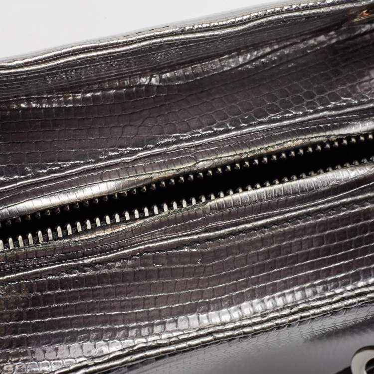 مملوكة مسبقًا Dior Metallic Lizard Medium Lady Dior Tote