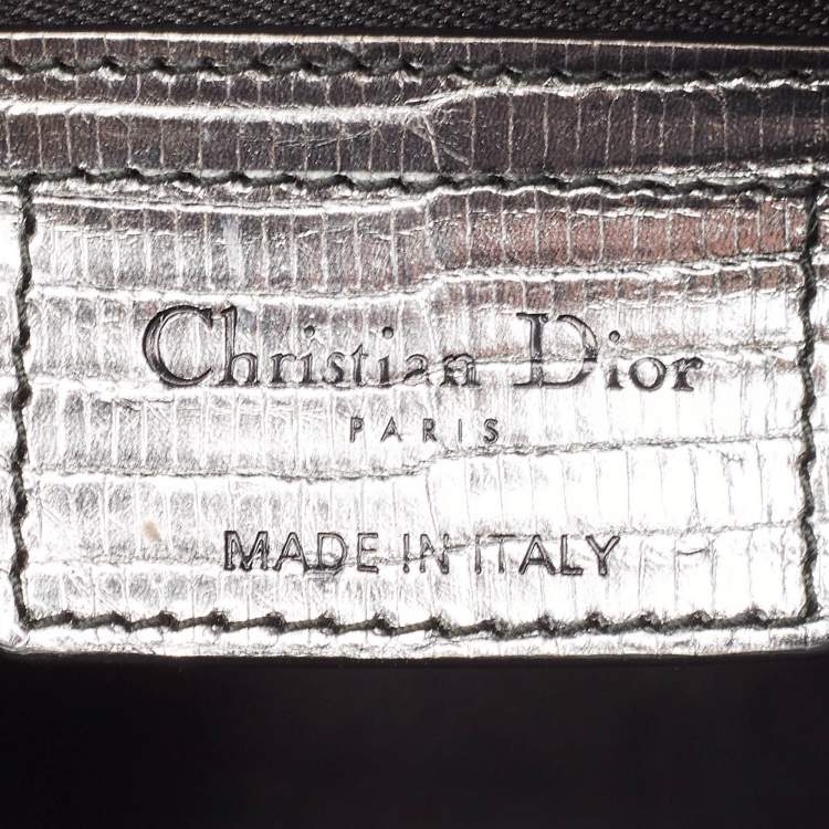مملوكة مسبقًا Dior Metallic Lizard Medium Lady Dior Tote