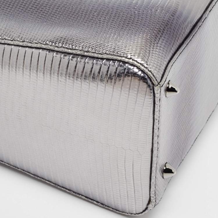 مملوكة مسبقًا Dior Metallic Lizard Medium Lady Dior Tote