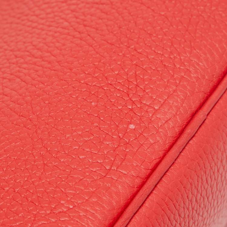Pre Owned Dior Red Leather Small Diorissimo Tote