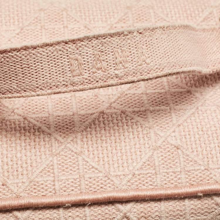 Pre Owned Dior Light Pink Canvas D Lite Vanity Case Bag