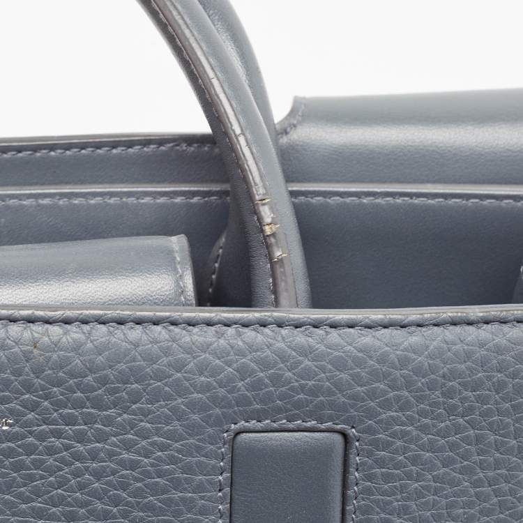 Pre Owned Dior Dark Grey Leather Large Diorever Top Handle Bag