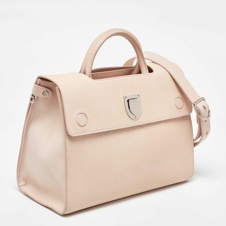 Pre Owned Dior Pink Leather Medium Diorever Tote