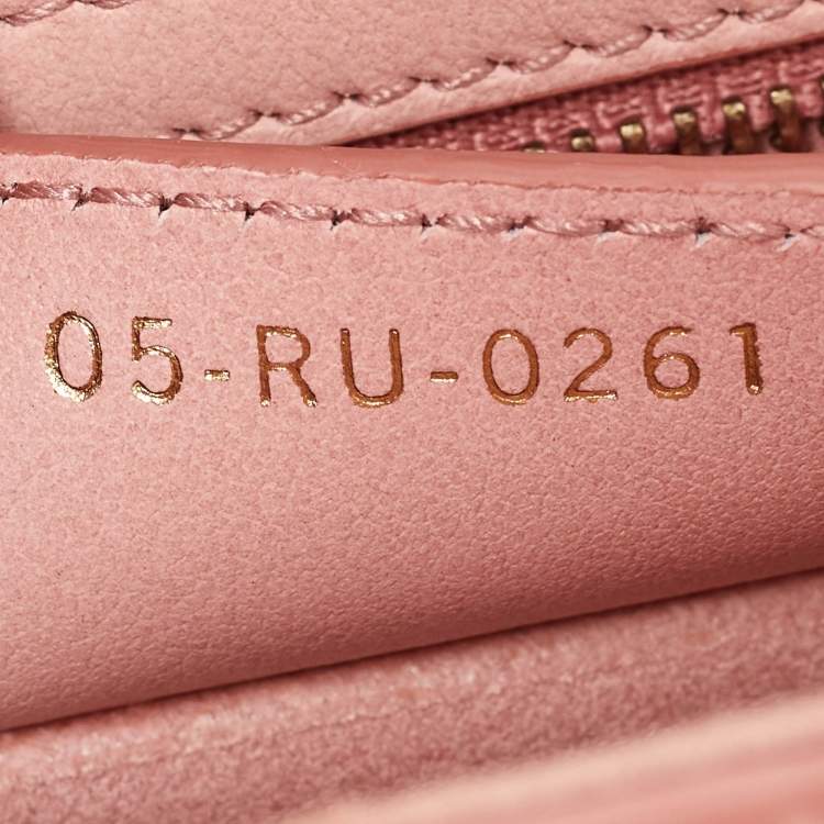 Pre Owned Dior Two-Tone Peach Leather Saddle Shoulder Bag