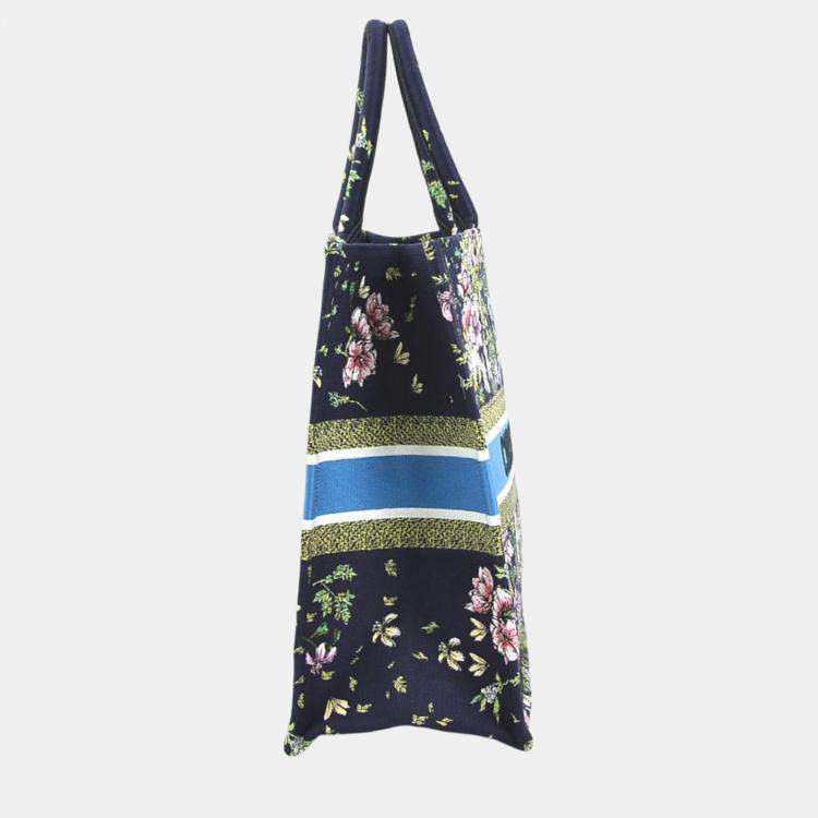 Pre Owned Dior Multicolor Canvas Embroidered Large D-Constellation Book Tote Bag 