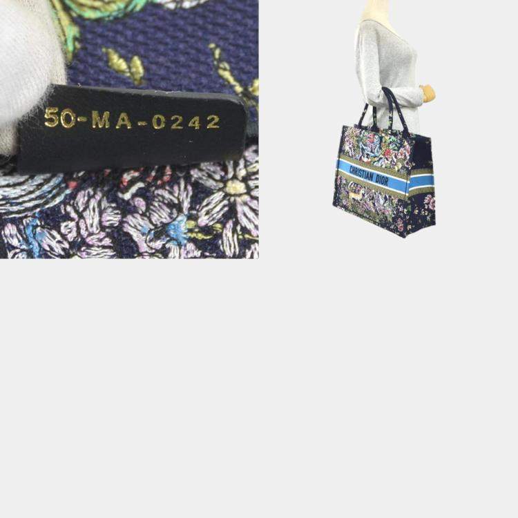 Pre Owned Dior Multicolor Canvas Embroidered Large D-Constellation Book Tote Bag 