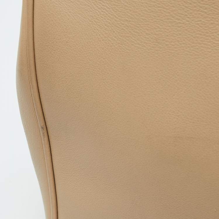 Pre Owned Dior Beige Leather Large Diorissimo Tote