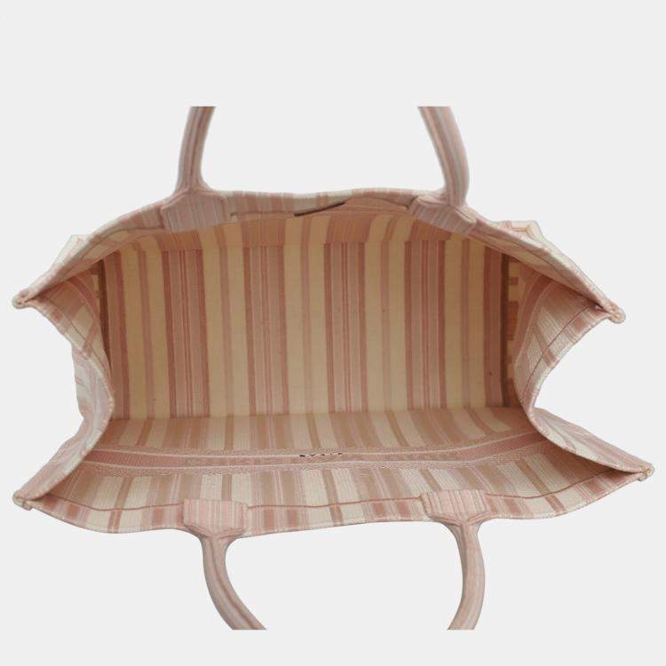 Pre Owned Christian Dior Light Pink Large Book Tote bag