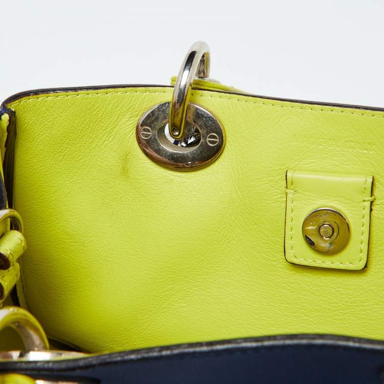 مملوكة مسبقًا Dior Tri Color Leather Mini Diorissimo Tote