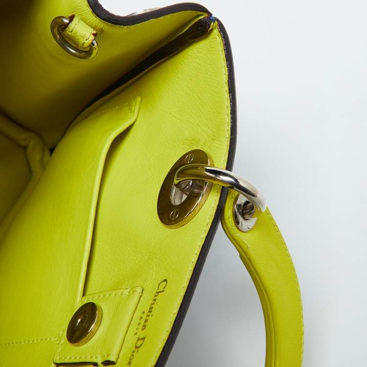 مملوكة مسبقًا Dior Tri Color Leather Mini Diorissimo Tote