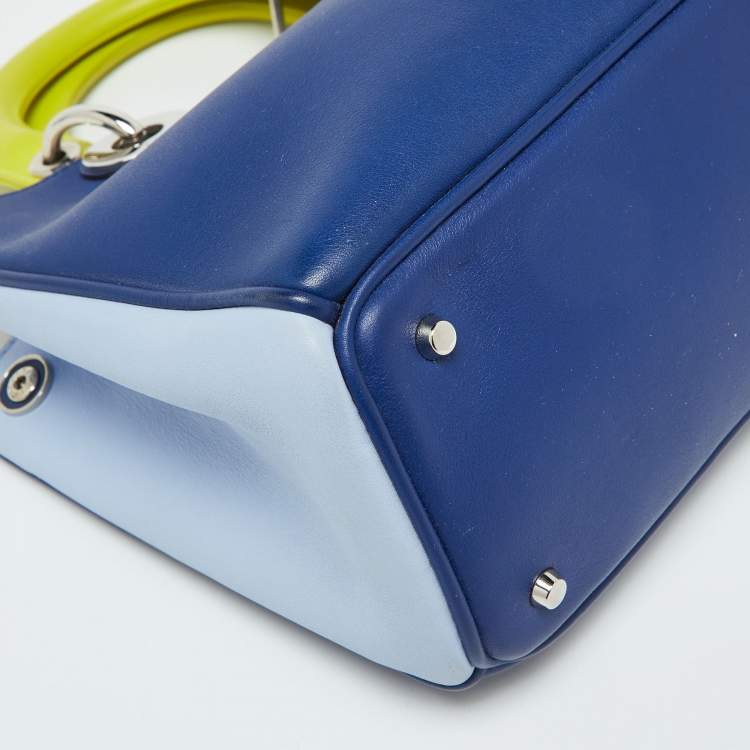 مملوكة مسبقًا Dior Tri Color Leather Mini Diorissimo Tote