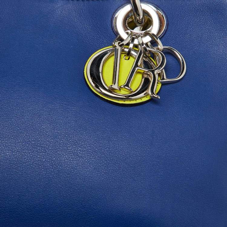 مملوكة مسبقًا Dior Tri Color Leather Mini Diorissimo Tote