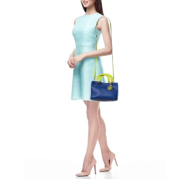 مملوكة مسبقًا Dior Tri Color Leather Mini Diorissimo Tote