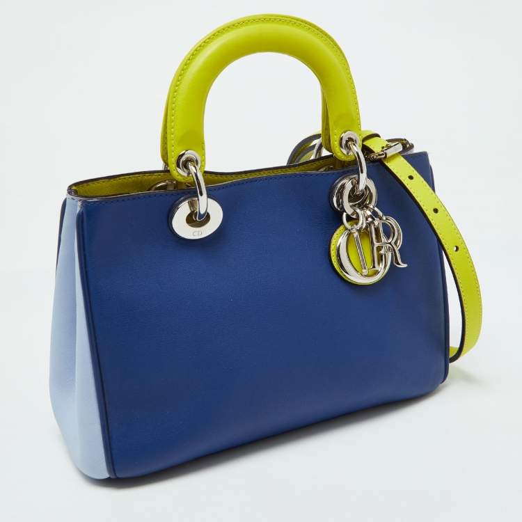مملوكة مسبقًا Dior Tri Color Leather Mini Diorissimo Tote