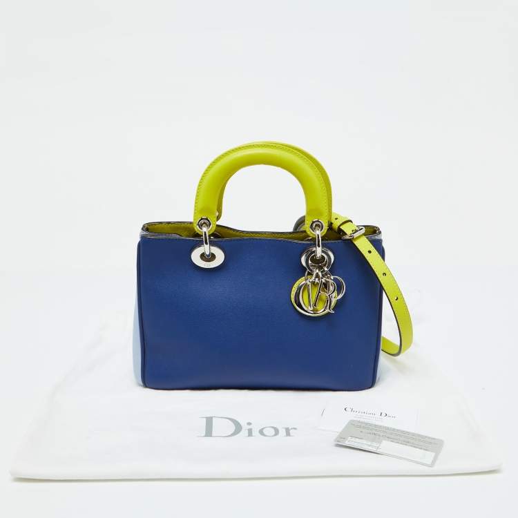 مملوكة مسبقًا Dior Tri Color Leather Mini Diorissimo Tote
