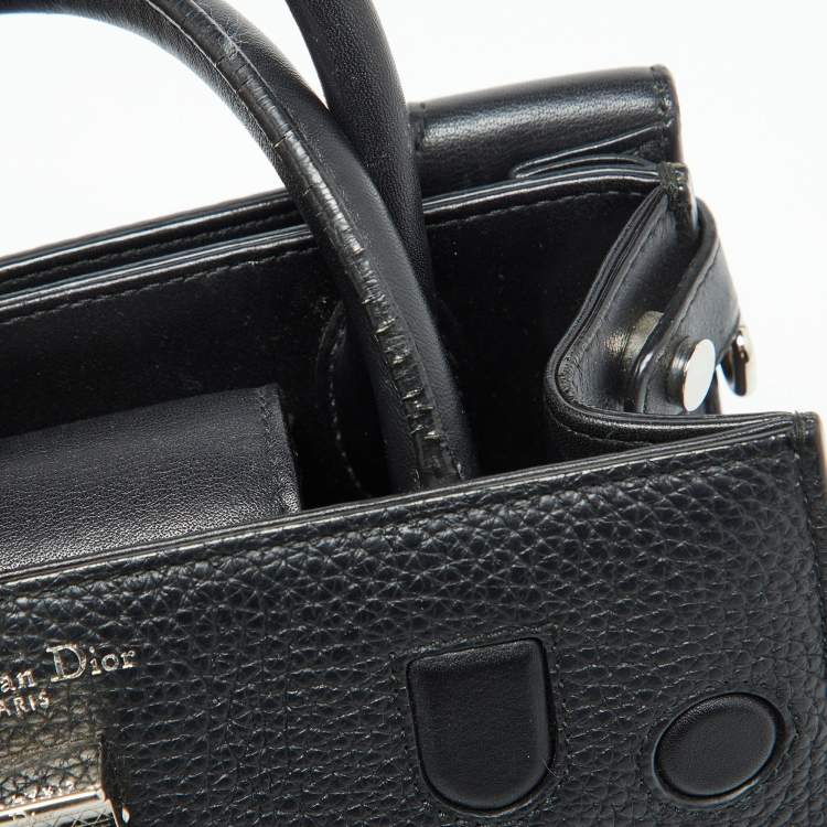 Pre Owned Dior Black Leather Mini Diorever Tote
