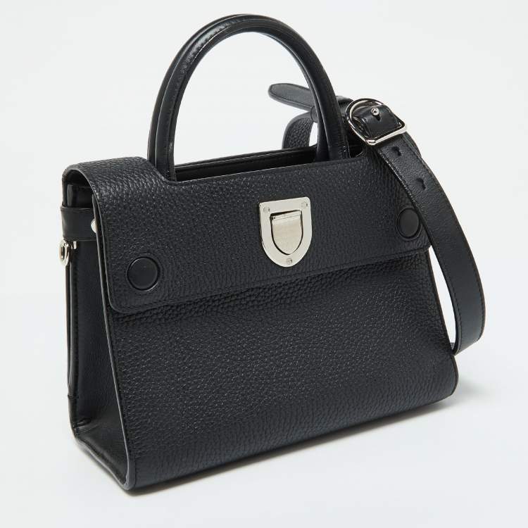 Pre Owned Dior Black Leather Mini Diorever Tote