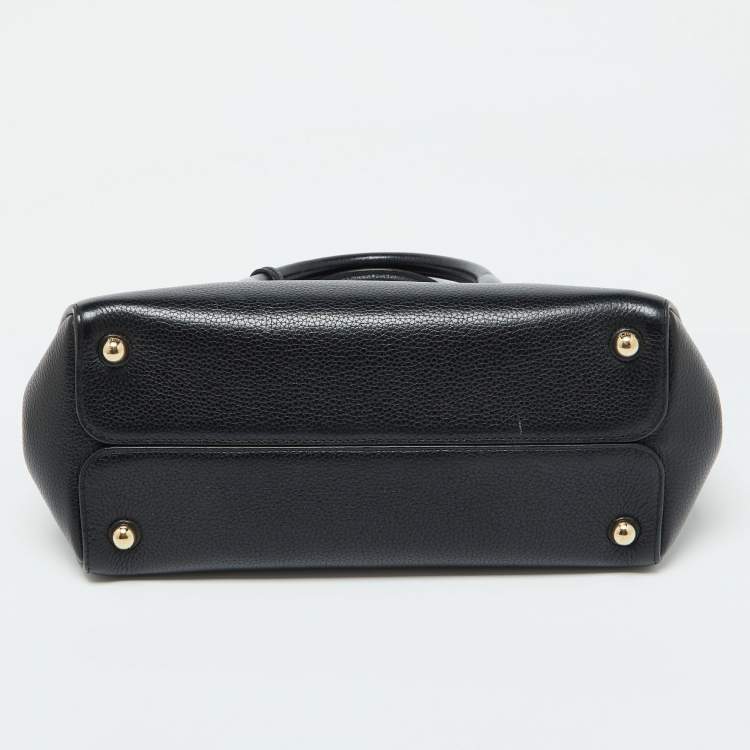 Pre Owned Dior Black Leather Open Bar Tote