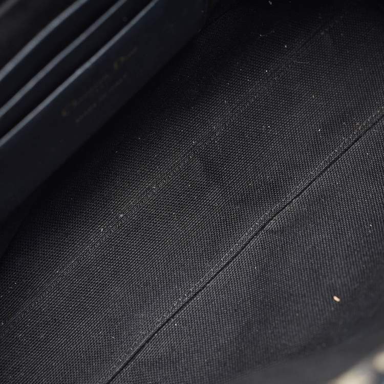 Pre Owned Dior Navy Blue Oblique Jacquard Canvas 30 Montaigne Dea Pouch