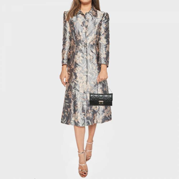 Pre Owned Dior Black Cannage Leather Rendezvous Wallet on Chain