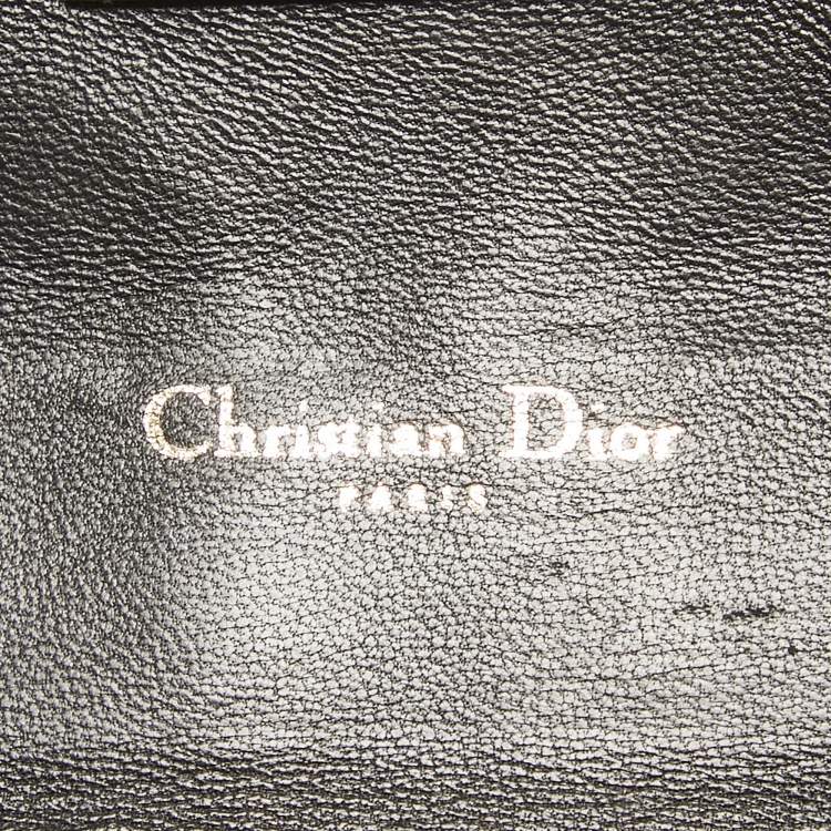 Pre Owned Dior Black Cannage Leather Rendezvous Wallet on Chain