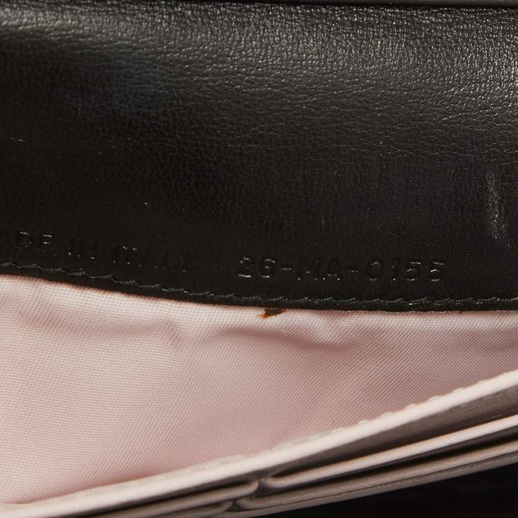 Pre Owned Dior Black Cannage Leather Rendezvous Wallet on Chain