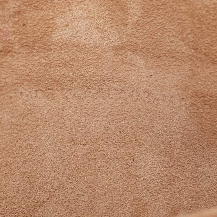 Pre Owned Dior Metallic Rose Gold Cannage Leather Lady Dior Clutch