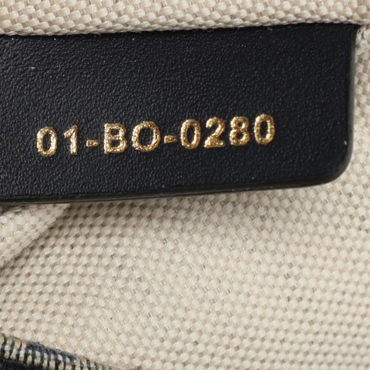 Pre Owned Dior Navy Blue Oblique Canvas and Leather Mini Saddle Bag