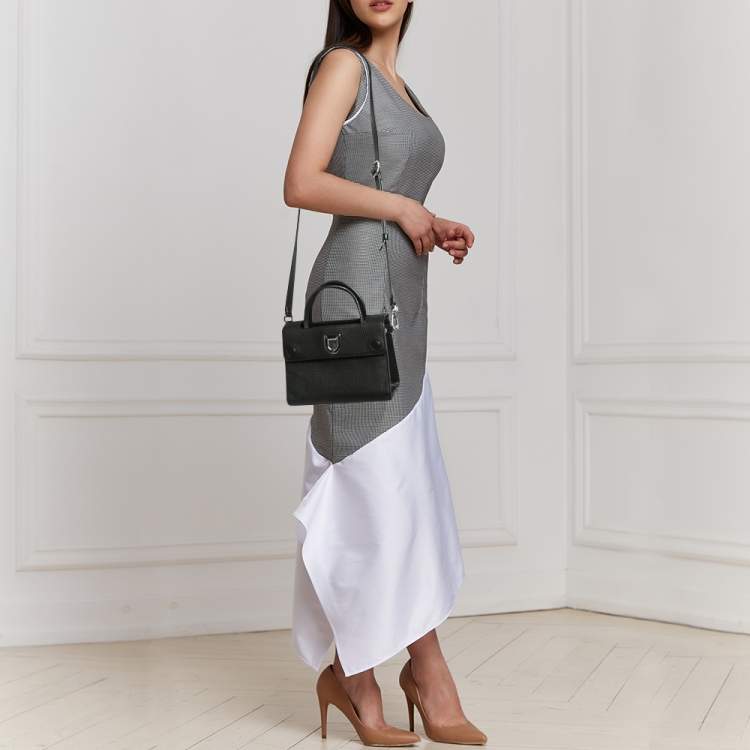 Pre Owned Dior Black Leather Mini Diorever Top Handle Bag