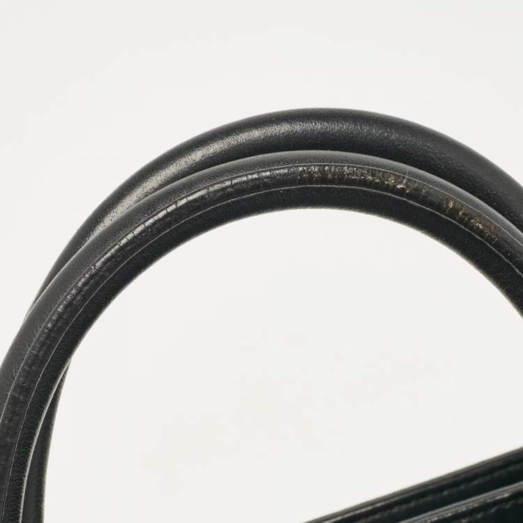 Pre Owned Dior Black Leather Mini Diorever Top Handle Bag