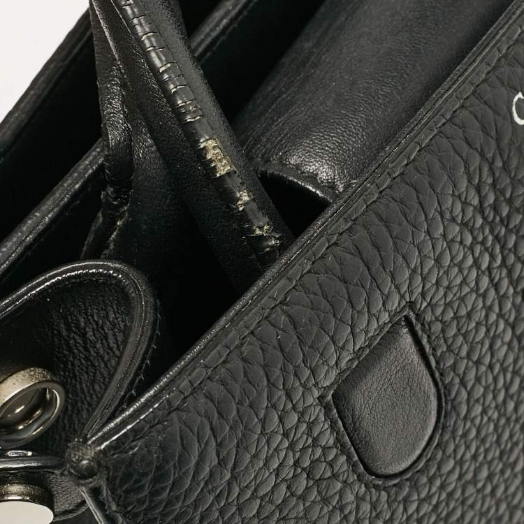 Pre Owned Dior Black Leather Mini Diorever Top Handle Bag