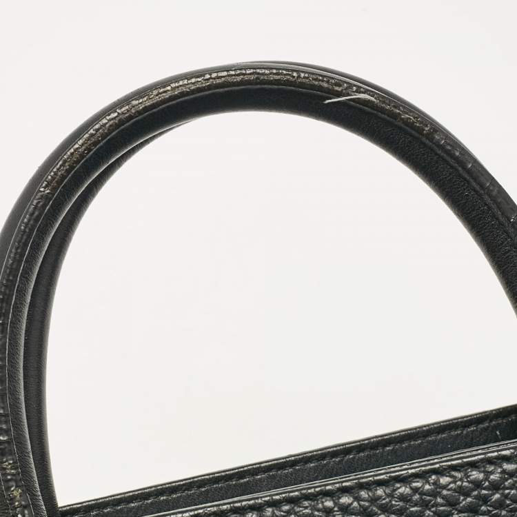 Pre Owned Dior Black Leather Mini Diorever Top Handle Bag