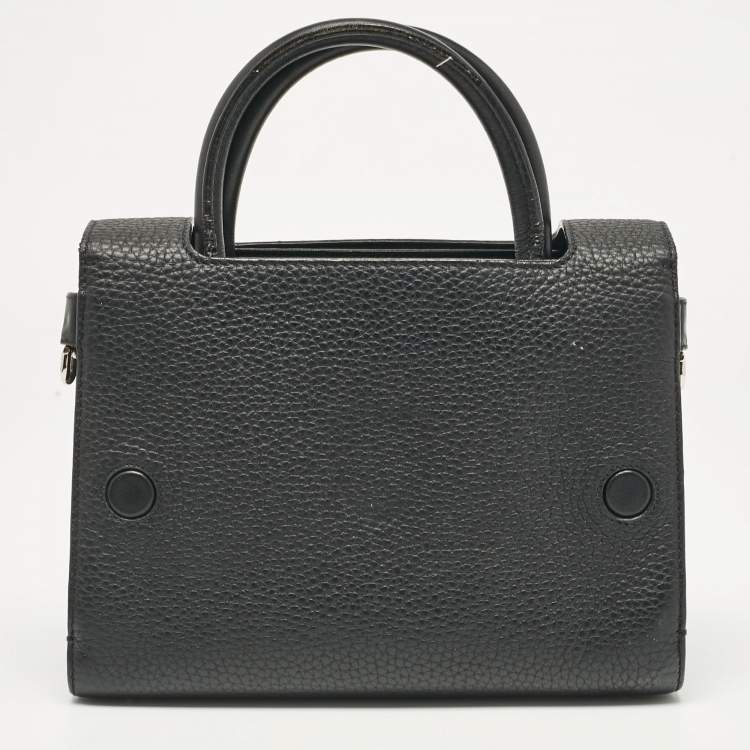 Pre Owned Dior Black Leather Mini Diorever Top Handle Bag