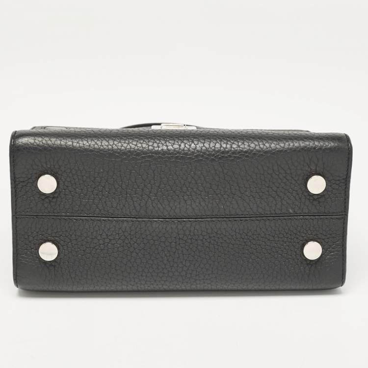 Pre Owned Dior Black Leather Mini Diorever Top Handle Bag
