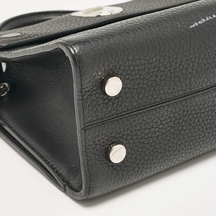 Pre Owned Dior Black Leather Mini Diorever Top Handle Bag