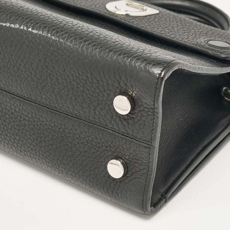 Pre Owned Dior Black Leather Mini Diorever Top Handle Bag