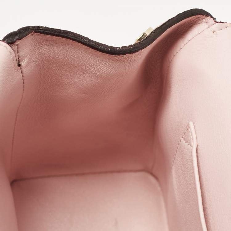 Pre Owned Dior Bronze Leather Mini Be Dior Top Handle Bag