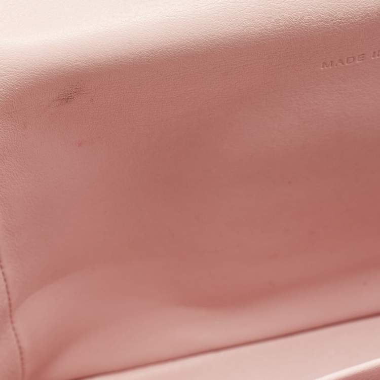 Pre Owned Dior Bronze Leather Mini Be Dior Top Handle Bag