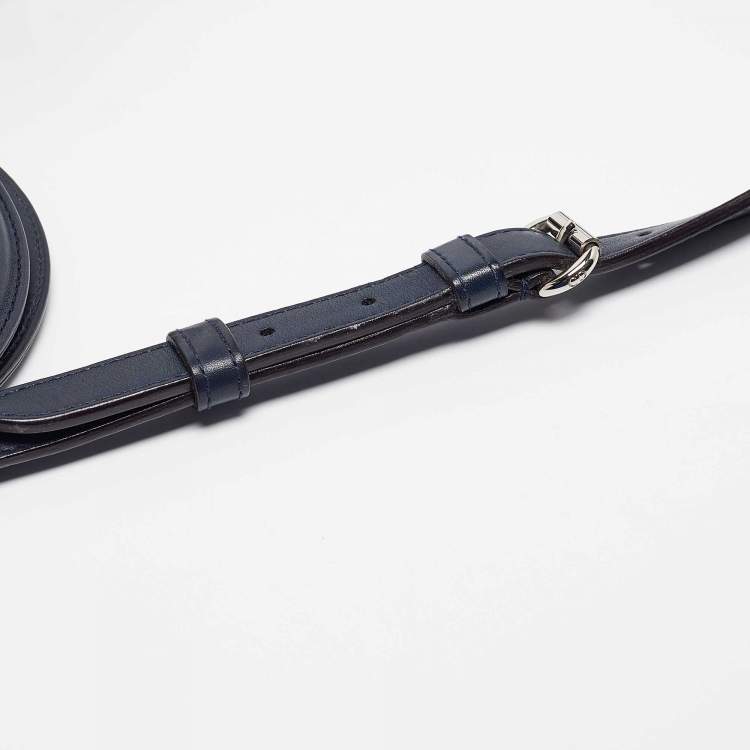 Pre Owned Dior Navy Blue/natural Canvas and Leather Large Diorissimo Shopper Tote