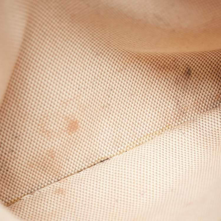 Pre Owned Dior Navy Blue/natural Canvas and Leather Large Diorissimo Shopper Tote