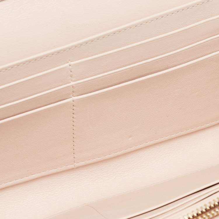 Pre Owned Dior Beige Patent Leather Diorama Wallet on Chain