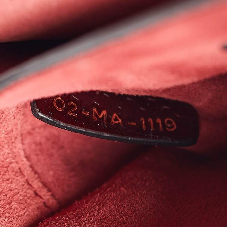 Pre Owned Dior Red/Black Snakeskin Mini Saddle Bag