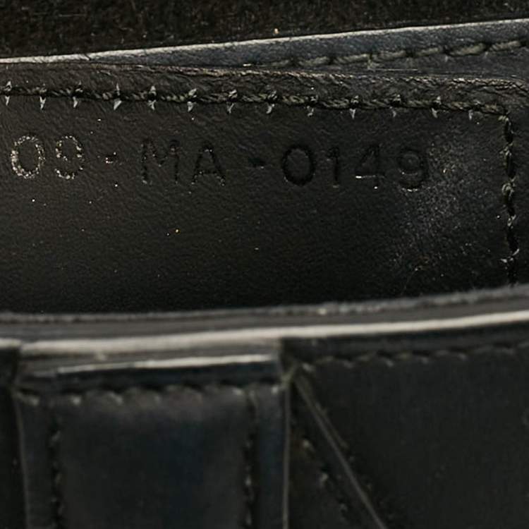Pre Owned Dior Black Leather Saddle Bag
